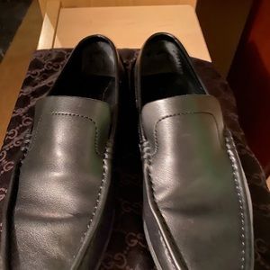 Gucci black leather driver shoes